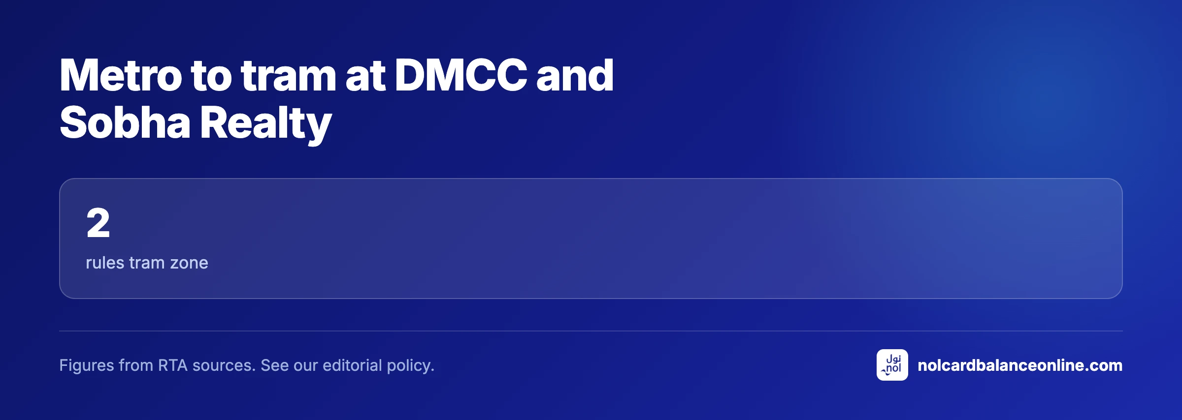 Metro to tram at DMCC and Sobha Realty